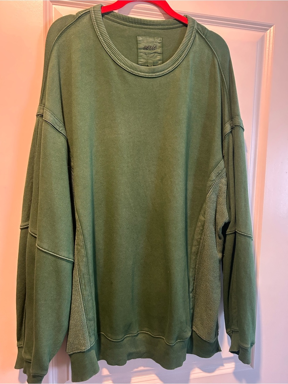 Aerie Olive Green Crewneck Sweatshirt Medium
